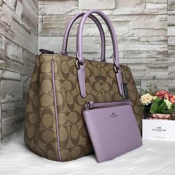 👜COACH SET🌺SURREY CARRYALL & WRISTLET - Picture 3 of 8